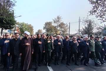  مراسم تشییع پیکر مطهر شهدای گمنام در رشت