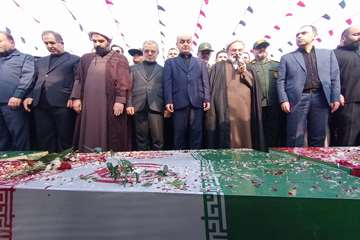  مراسم تشییع پیکر مطهر شهدای گمنام در رشت